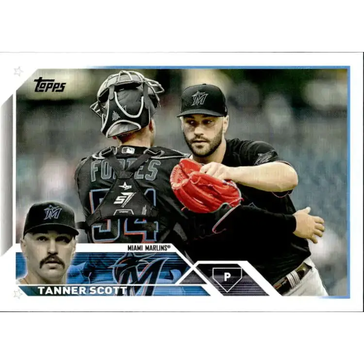 2023 Topps #18 Tanner Scott NM-MT Miami Marlins Baseball Card - Baseball Card Single