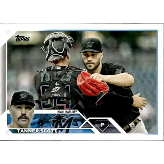 2023 Topps #18 Tanner Scott NM-MT Miami Marlins Baseball Card - Baseball Card Single