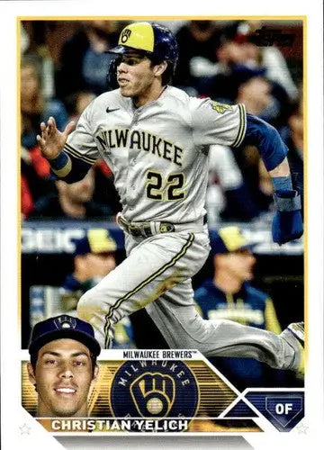2023 Topps #192 Christian Yelich NM-MT Brewers ID:58012 - Baseball Card Single