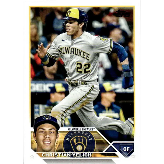 2023 Topps #192 Christian Yelich NM-MT Milwaukee Brewers Baseball Card - Baseball Card Single