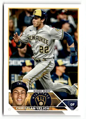 2023 Topps #192 Christian Yelich NM Near Mint Brewers ID:49495 - Baseball Card Single
