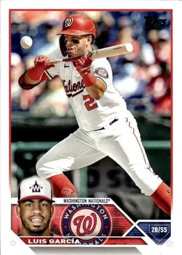 Original gloss Luis Garcia baseball card 2023 Topps NM-MT Nationals ID:58187
