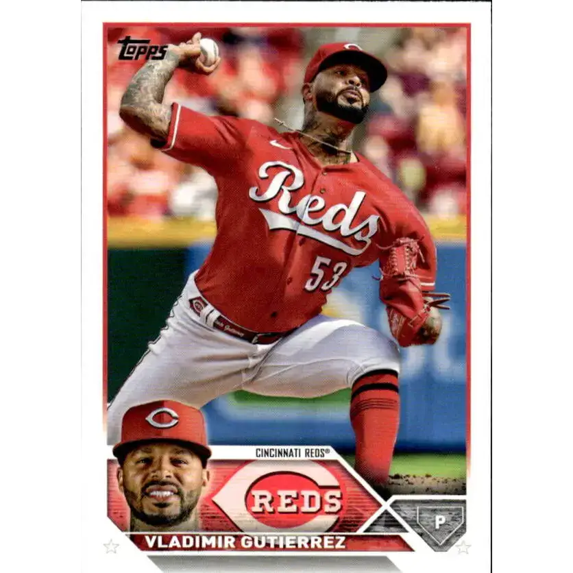 2023 Topps #198 Vladimir Gutierrez NM-MT Cincinnati Reds Baseball Card - Baseball Card Single
