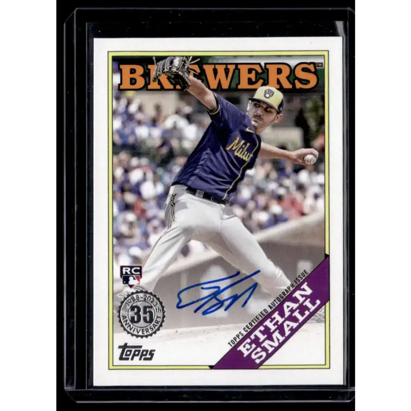 2023 Topps 1988 Baseball Autograph #88BA-ES Ethan Small NM-MT Auto Milwaukee Brewers Baseball Card - Baseball Card