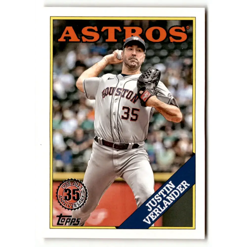 2023 Topps 1988 Baseball #T88-13 Justin Verlander NM-MT Houston Astros Baseball Card - Baseball Card Single