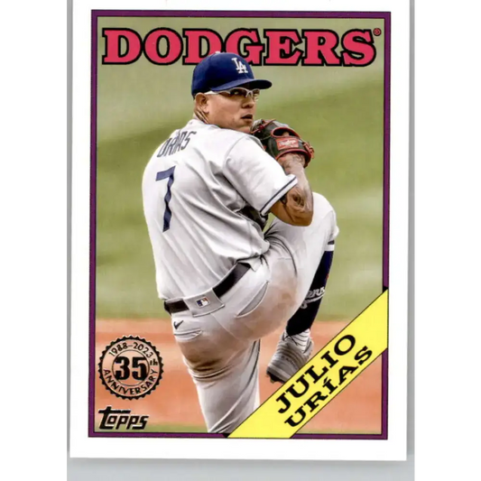 2023 Topps 1988 Baseball #T88-17 Julio Urias NM-MT Los Angeles Dodgers Baseball Card - Baseball Card Single
