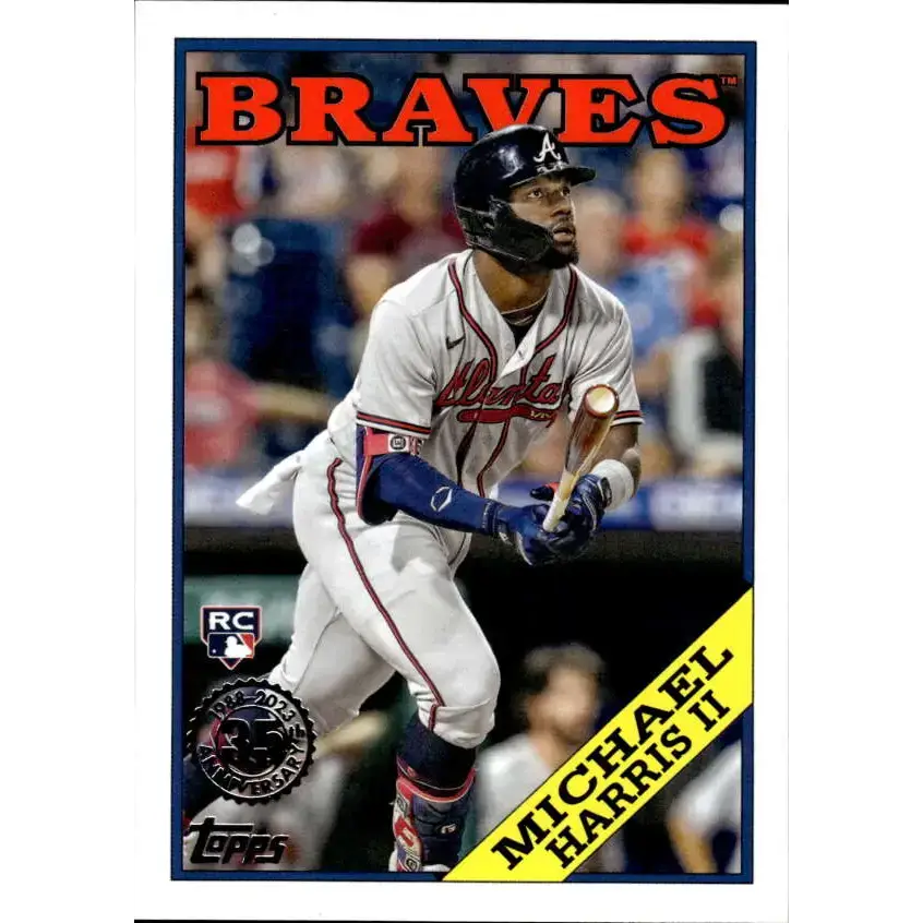 2023 Topps 1988 Baseball #T88-18 Michael Harris II NM-MT Atlanta Braves Baseball Card - Baseball Card Single