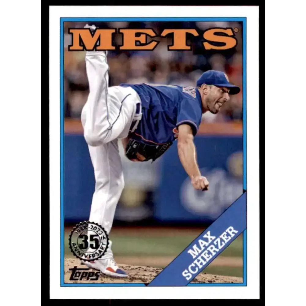 2023 Topps 1988 Baseball #T88-2 Max Scherzer NM-MT New York Mets Baseball Card - Baseball Card Single