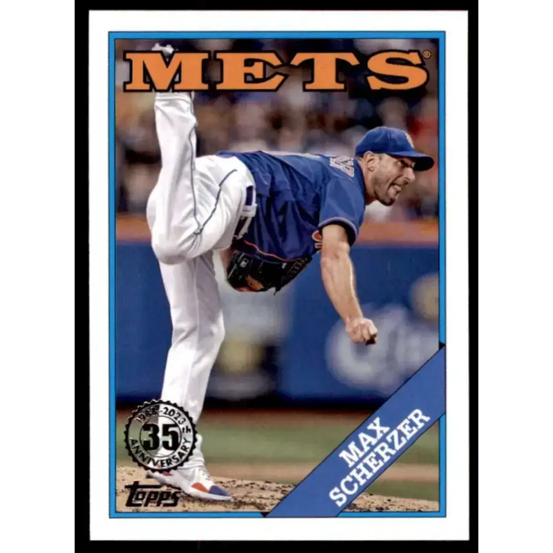2023 Topps 1988 Baseball #T88-2 Max Scherzer NM-MT New York Mets Baseball Card - Baseball Card Single