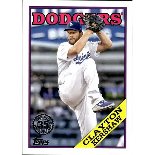 2023 Topps 1988 Baseball #T88-21 Clayton Kershaw NM-MT Los Angeles Dodgers Baseball Card - Baseball Card Single