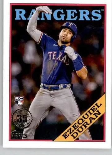 2023 Topps 1988 Baseball original gloss card of Ezequiel Duran T88-25 Rangers