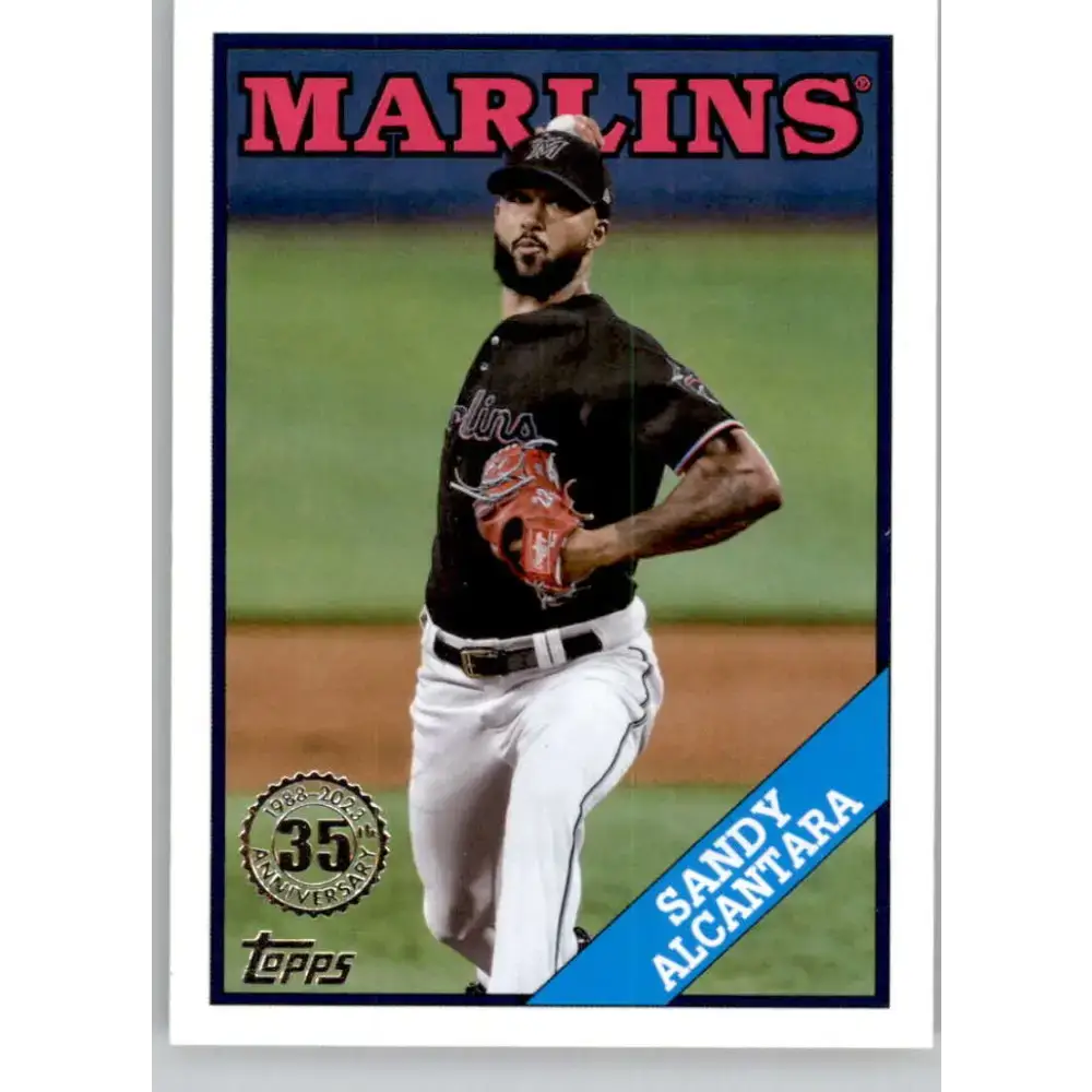 2023 Topps 1988 Baseball #T88-3 Sandy Alcantara NM-MT Miami Marlins Baseball Card - Baseball Card Single