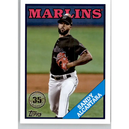2023 Topps 1988 Baseball #T88-3 Sandy Alcantara NM-MT Miami Marlins Baseball Card - Baseball Card Single
