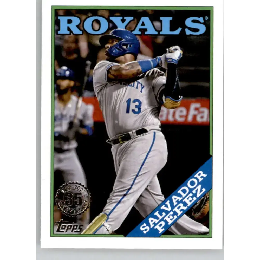 2023 Topps 1988 Baseball #T88-33 Salvador Perez NM-MT Kansas City Royals Baseball Card - Baseball Card Single
