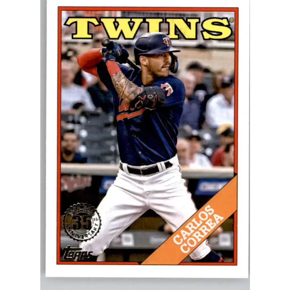 2023 Topps 1988 Baseball #T88-34 Carlos Correa NM-MT Minnesota Twins Baseball Card - Baseball Card Single