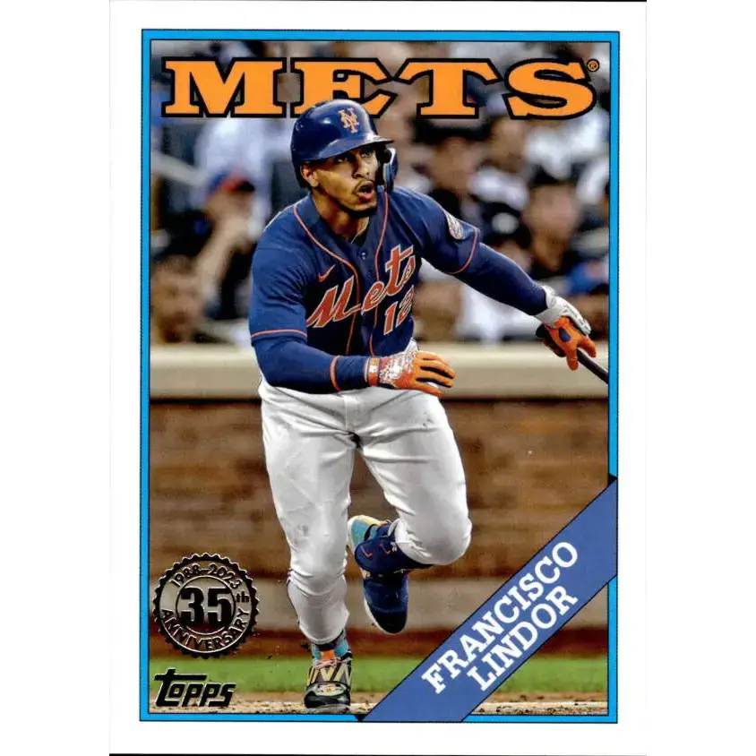 2023 Topps 1988 Baseball #T88-36 Francisco Lindor NM-MT New York Mets Baseball Card - Baseball Card Single