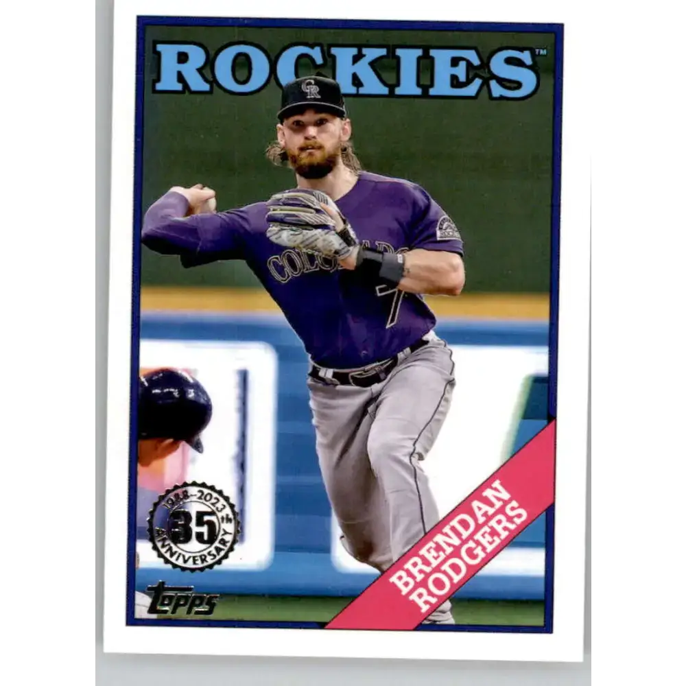 2023 Topps 1988 Baseball #T88-40 Brendan Rodgers NM-MT Colorado Rockies Baseball Card - Baseball Card Single