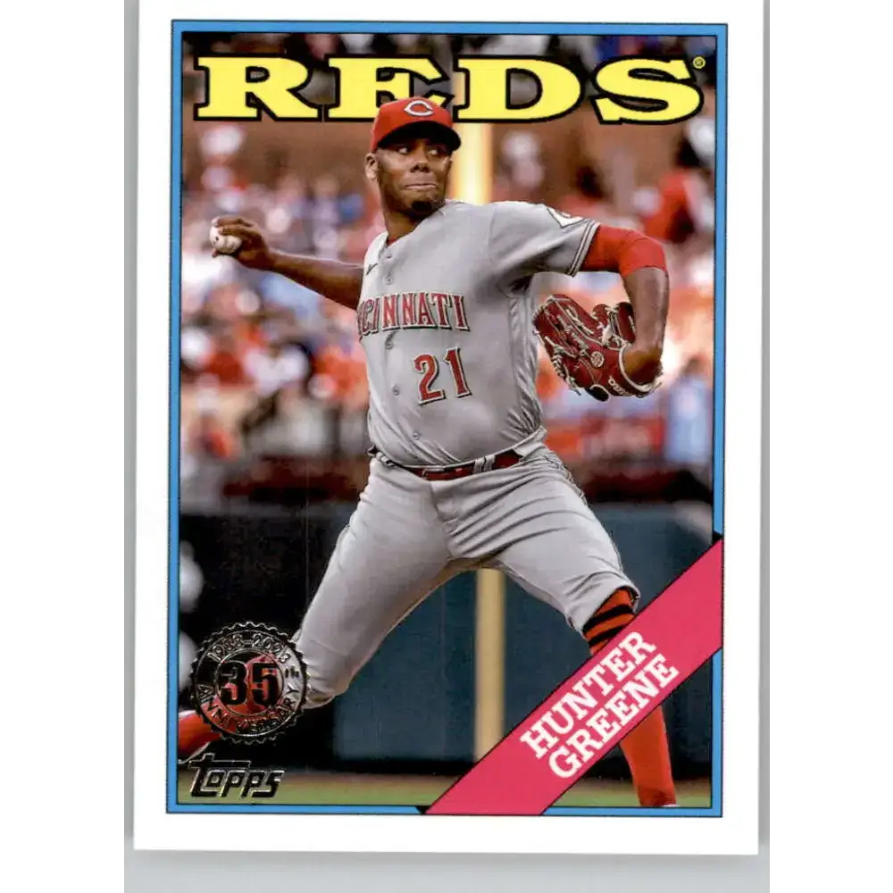 2023 Topps 1988 Baseball #T88-49 Hunter Greene NM-MT Cincinnati Reds Baseball Card - Baseball Card Single