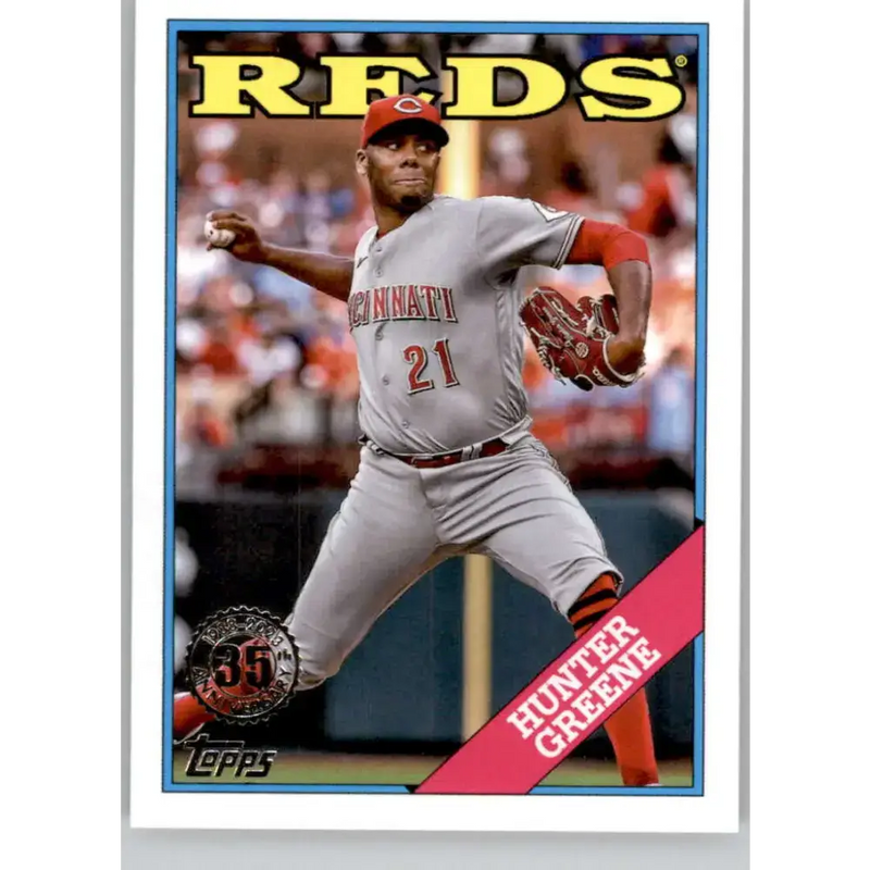 2023 Topps 1988 Baseball #T88-49 Hunter Greene NM-MT Cincinnati Reds Baseball Card - Baseball Card Single