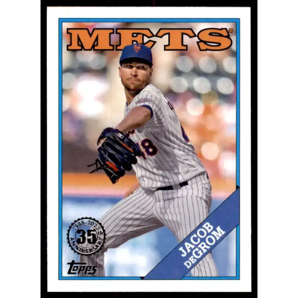 2023 Topps 1988 Baseball #T88-54 Jacob deGrom NM-MT New York Mets Baseball Card - Baseball Card Single