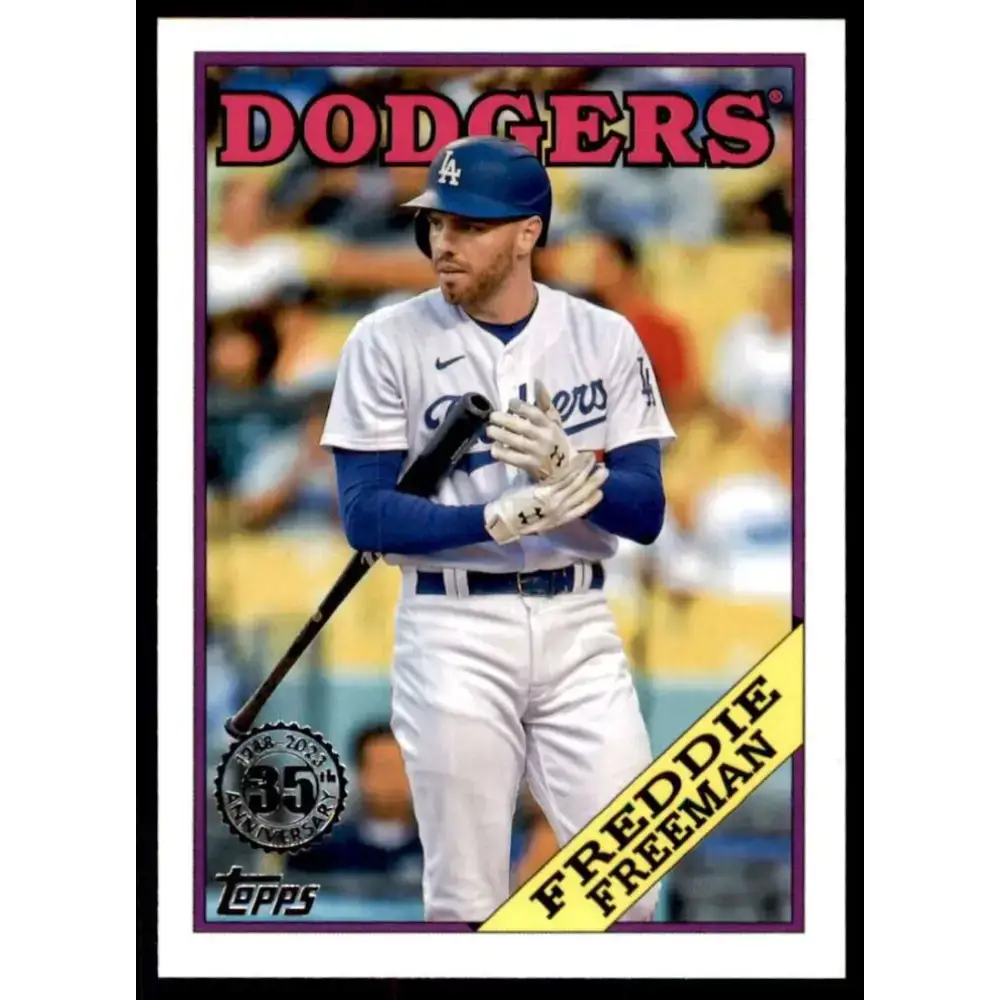 2023 Topps 1988 Baseball #T88-59 Freddie Freeman NM-MT Los Angeles Dodgers Baseball Card - Baseball Card Single