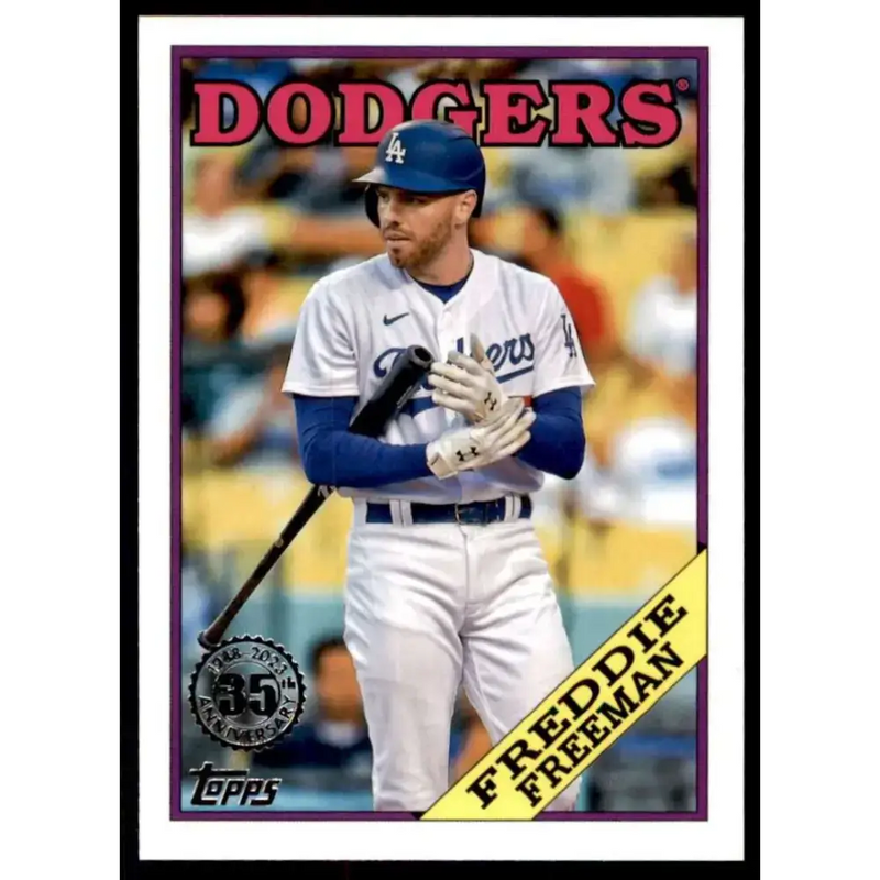 2023 Topps 1988 Baseball #T88-59 Freddie Freeman NM-MT Los Angeles Dodgers Baseball Card - Baseball Card Single