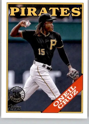 O’Neil Cruz baseball card with original gloss from 2023 Topps T88-6 Pirates collection