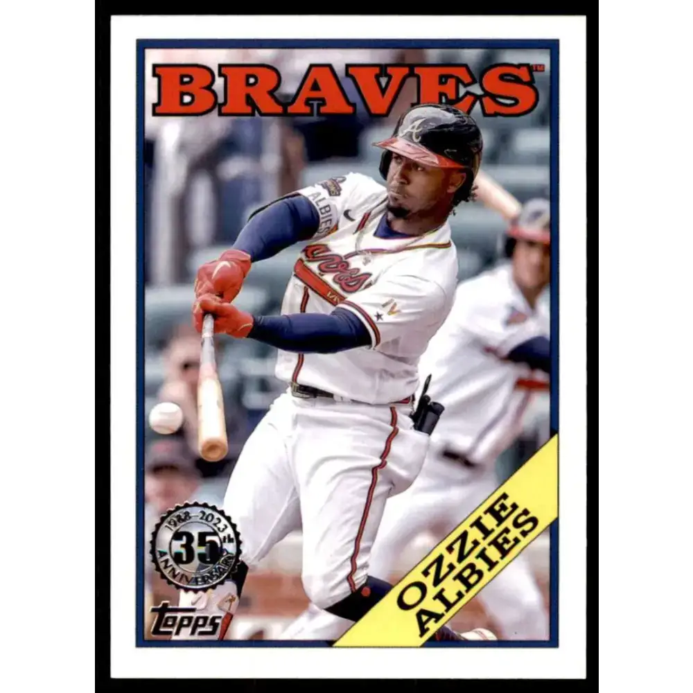 2023 Topps 1988 Baseball #T88-63 Ozzie Albies NM-MT Atlanta Braves Baseball Card - Baseball Card Single