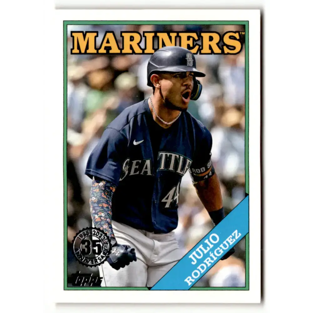 2023 Topps 1988 Baseball #T88-64 Julio Rodriguez NM-MT Seattle Mariners Baseball Card - Baseball Card Single