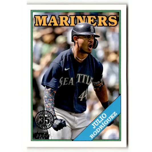 2023 Topps 1988 Baseball #T88-64 Julio Rodriguez NM-MT Seattle Mariners Baseball Card - Baseball Card Single