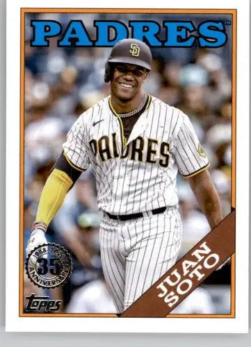 Original gloss 2023 Topps 1988 Baseball Juan Soto T88-70 Padres rookie card