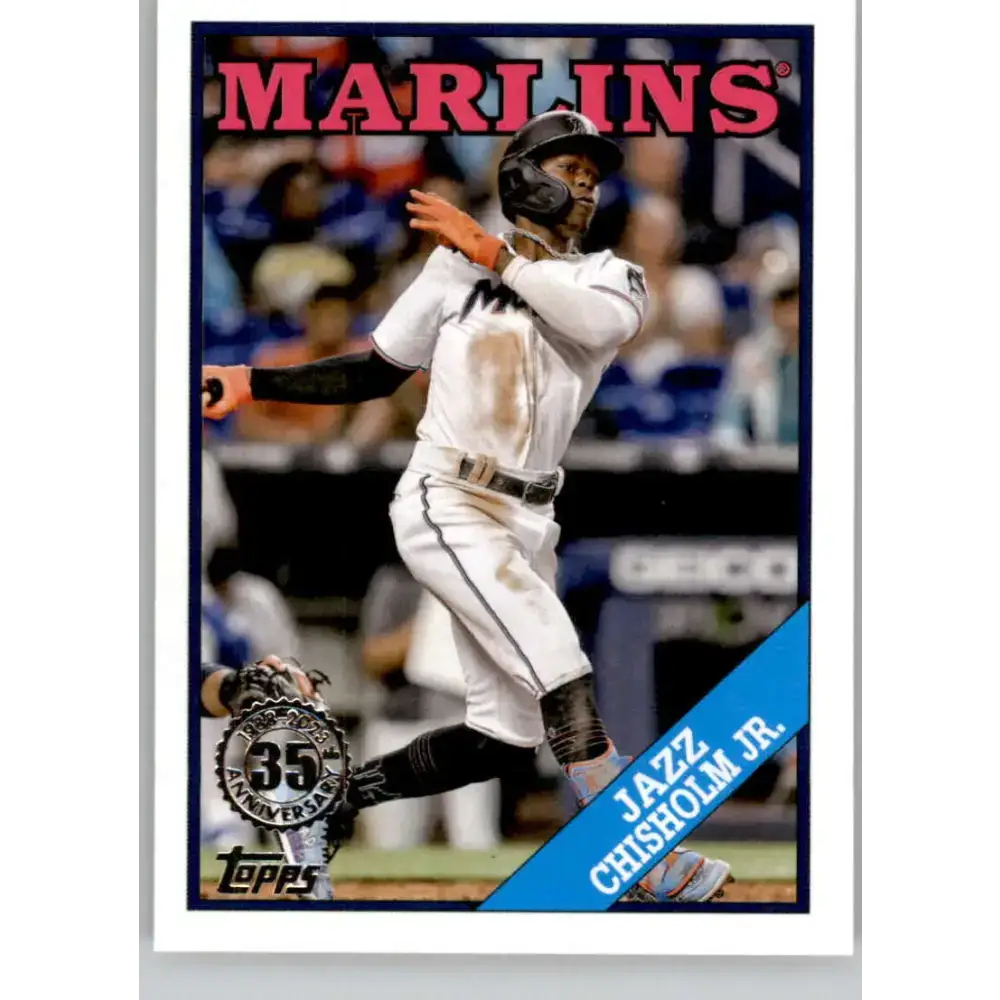 2023 Topps 1988 Baseball #T88-77 Jazz Chisholm Jr. NM-MT Miami Marlins Baseball Card - Baseball Card Single