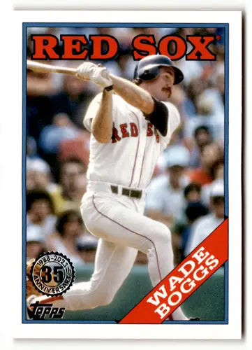 Original gloss Wade Boggs baseball card T88-84 Wade Boggs 1988 Red Sox image