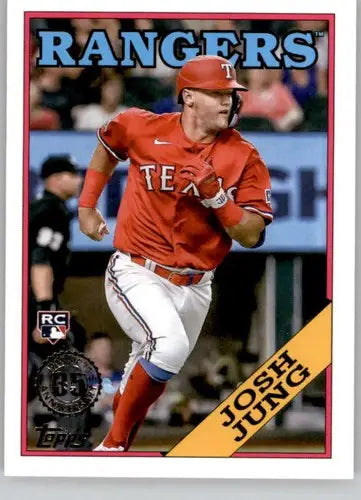 Original gloss 2023 Topps 1988 Baseball T88-9 Josh Jung NM-MT Rangers card