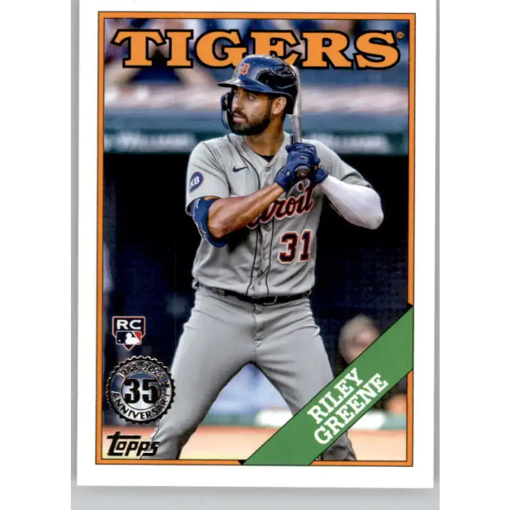 2023 Topps 1988 Baseball #T88-93 Riley Greene NM-MT Detroit Tigers Baseball Card - Baseball Card Single
