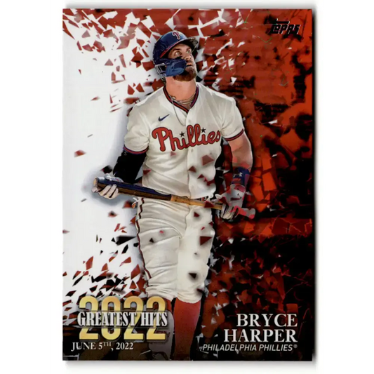 2023 Topps 2022 Greatest Hits #22GH-12 Bryce Harper NM-MT Philadelphia Phillies Baseball Card - Baseball Card Single