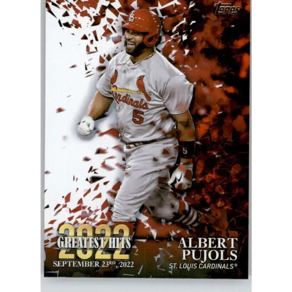 2023 Topps 2022 Greatest Hits #22GH-21 Albert Pujols NM-MT St. Louis Cardinals Baseball Card - Baseball Card Single