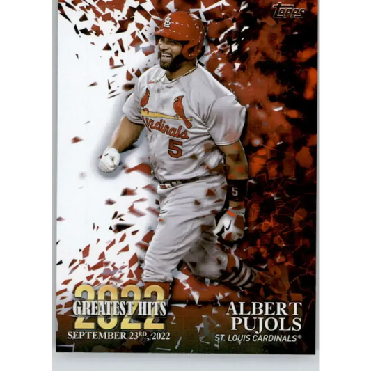 2023 Topps 2022 Greatest Hits #22GH-21 Albert Pujols NM-MT St. Louis Cardinals Baseball Card - Baseball Card Single