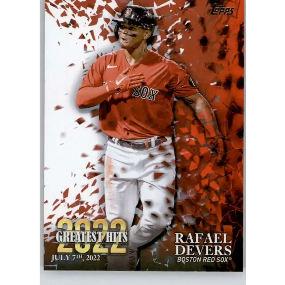 2023 Topps 2022 Greatest Hits #22GH-7 Rafael Devers NM-MT Boston Red Sox Baseball Card - Baseball Card Single