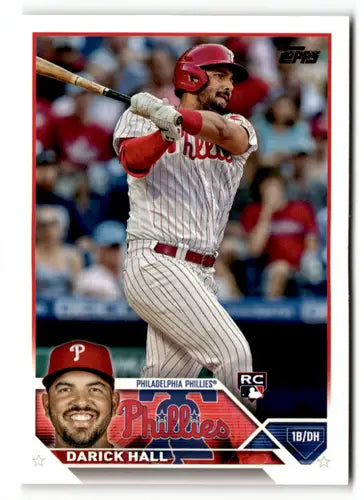 2023 Topps Darick Hall baseball card with original gloss from Phillies rookie series