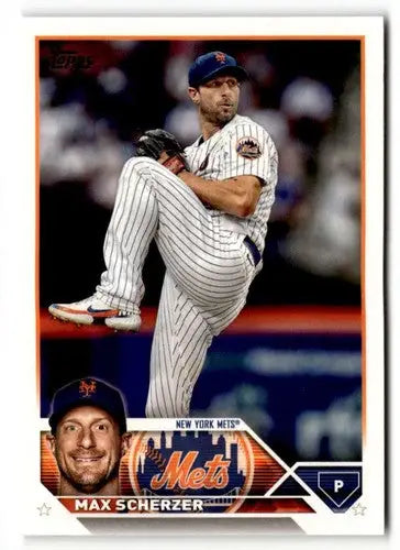 2023 Topps Max Scherzer baseball card with original gloss featuring Simply Sandoval ID 50664