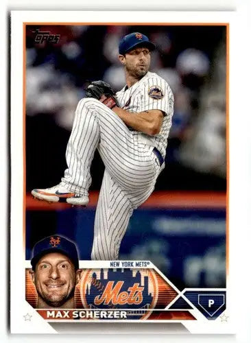2023 Topps Max Scherzer baseball card with original gloss displayed in product 50769