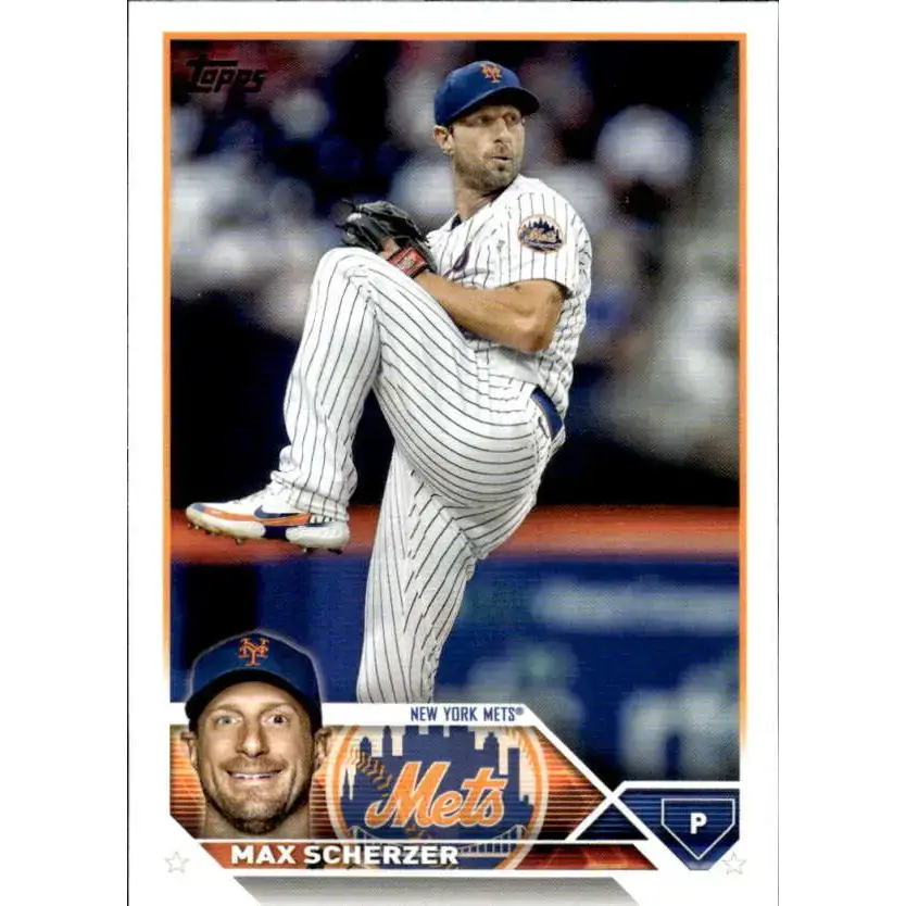 2023 Topps #21 Max Scherzer NM-MT New York Mets Baseball Card - Baseball Card Single