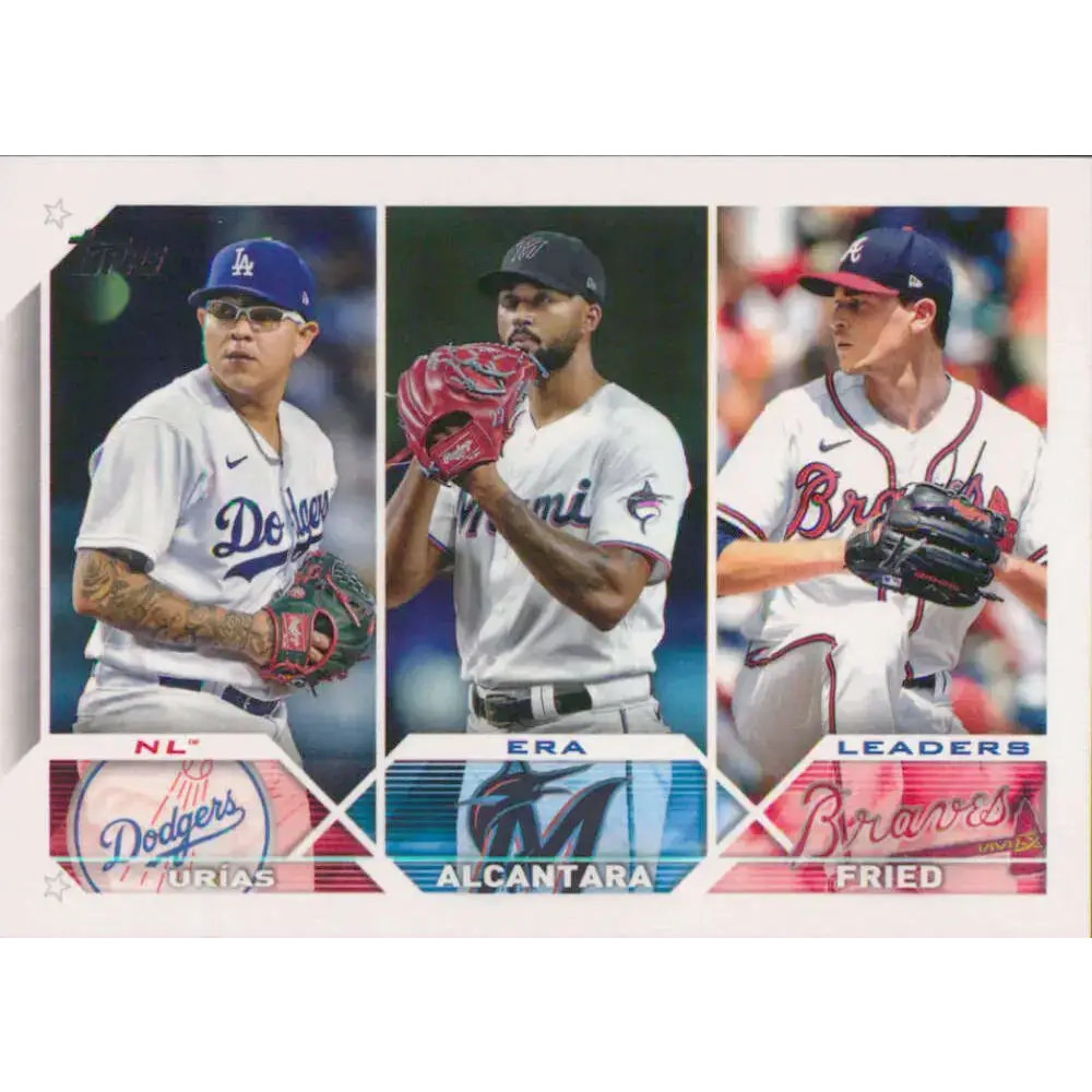 2023 Topps #211 Max Fried/Sandy Alcantara/Julio Urias NM-MT Baseball Card - Baseball Card Single