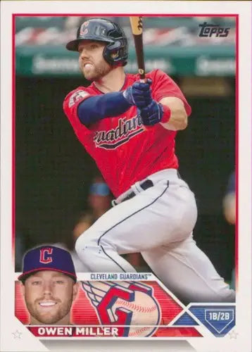 2023 Topps Owen Miller baseball card with original gloss Guardians ID 56938