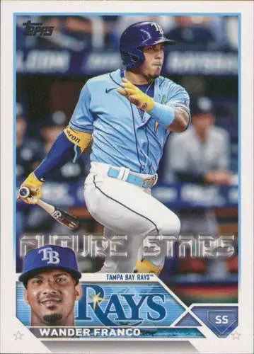 Original gloss Wander Franco baseball card 2023 Topps NM-MT Rays ID 49911