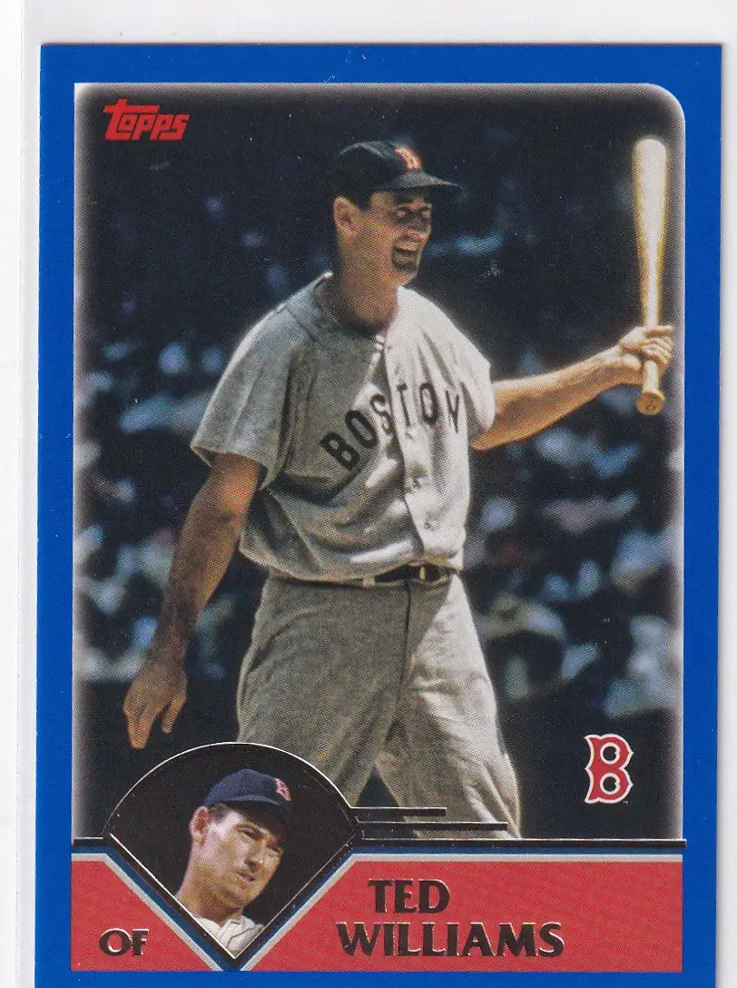 2023 TOPPS #216 TED WILLIAMS BLUE- BOSTON RED SOX - Baseball Card Single