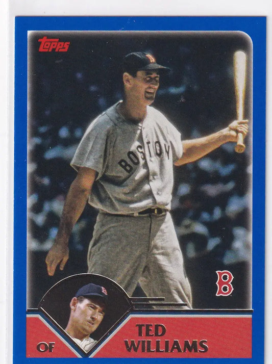 2023 TOPPS #216 TED WILLIAMS BLUE- BOSTON RED SOX - Baseball Card Single