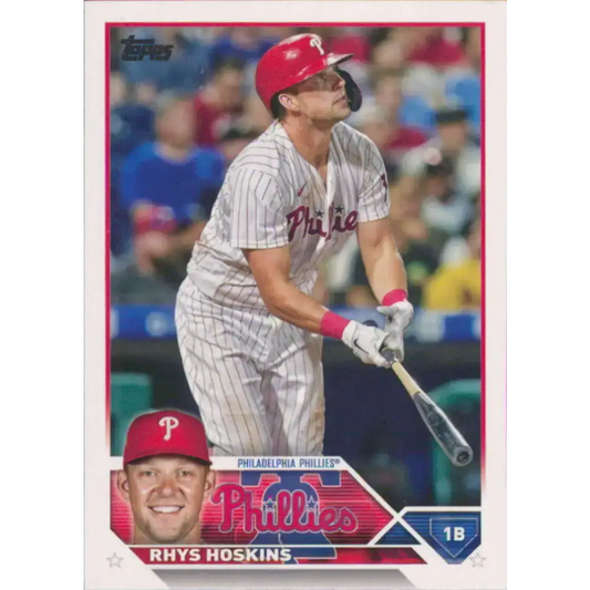 2023 Topps #221 Rhys Hoskins NM-MT Philadelphia Phillies Baseball Card - Baseball Card Single