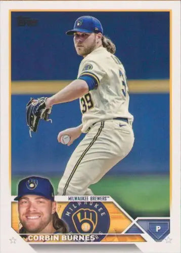 2023 Topps #225 Corbin Burnes NM-MT Brewers ID:50414 - Baseball Card Single